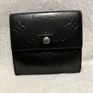 Black Louis Vuitton , patent leather wallet. Trifold style..